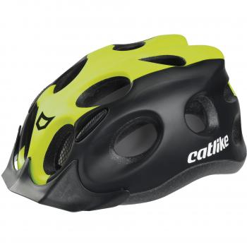 Catlike Tiko Casco de Ciclismo, Unisex Adulto, Negro/Verde Lima, M/55-61 cm