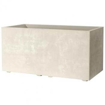 Jardinera de plástico auto riego Millennium 59 cm color Perla
