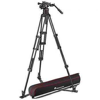 Manfrotto Kit video trípode de aluminio Twin con rótula Nitrotech 612, tipo de producto: trípode para video, características: fabricado en aluminio, incluye rótula Nitrotech 612, diseño