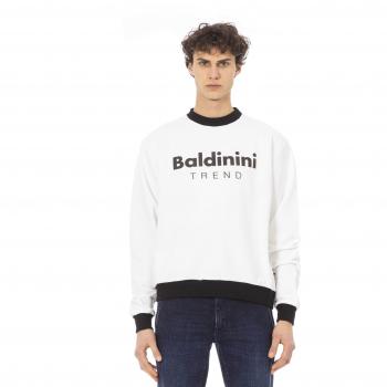 Baldinini Trend White Cotton Sweater - 3XL