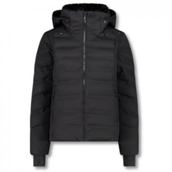 Chaqueta acolchada con capucha CMP Aprés Ski para mujer, color negro, talla M