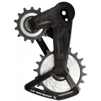 Patilla de cambio CeramicSpeed OSPW X para SRAM Eagle AXS - Rodillos de alta eficiencia y diseño optimizado