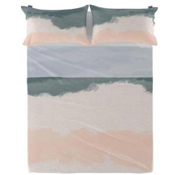 Sábana Encimera HappyFriday Blanc Seaside Multicolor 180 x 270 cm, 100% Algodón, Calidad de 150