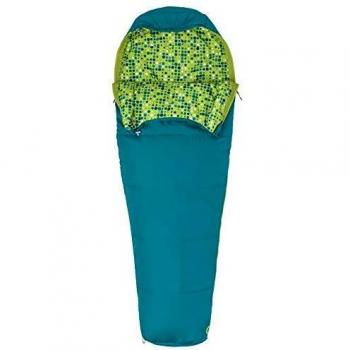 Marmot Kid's Nanowave 40 Momia para niños, Ultraligero y cálido, Hecho de Fibra sintética, Saco de Dormir Tres Estaciones, Unisex-Youth, Malachite, 152 cm
