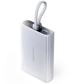Power Bank 10000mAh Vention FHZM0 Gris 22.5W USB-C/Lightning/USB-A con Linterna
