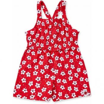 Mono corto de niña Tuc Tuc en rojo con estampado floral