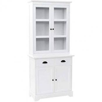 vidaXL Aparador Galés 4 Puertas Pino y MDF 80x40x180 cm Armario Organizador