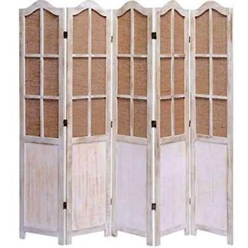 vidaXL 5 Paneles, Color Blanco 175 x 165 cm