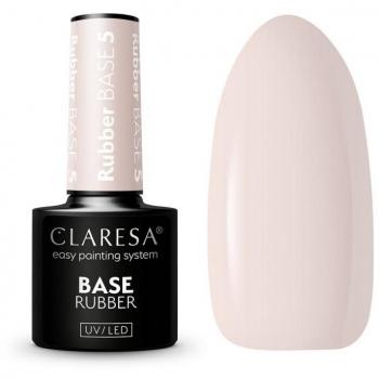 Claresa UV Nail Polish Rubber Base Manicure & Pedicure 5ml - Shade 05 Semi-Transparent