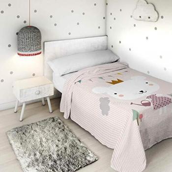 Haciendo el Indio S2801045 Juego de Sábanas Lady Cat, Cama de 90, Multicolor, 160 x 270 cm