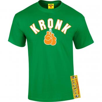 KRONK Guantes de Boxeo Camiseta de Corte Regular para Hombre Verde Medio