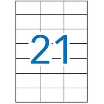 APLI 2521 - Etiquetas blancas permanentes para láser 70,0 x 42,4 mm 250 hojas