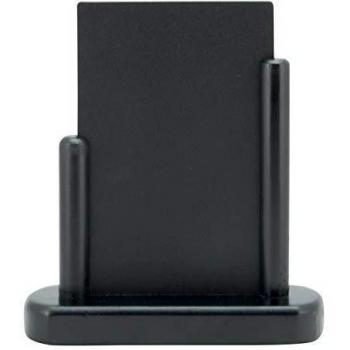 Pizarra de Mesa Securit 17x16cm Negra de Madera - Compacta, Portátil y Reutilizable con Base U-Form