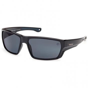 Timberland TB00002 Polarized Sunglasses for Men, Black Frame, 64mm