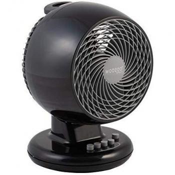 Woozoo ® by Ohyama, Ventilador de mesa / ventilador de escritorio potente y silencioso, 33W, Oscilante, Ajustable verticalmente, Mango, 3 velocidades, Para superficie 23m² - Woozoo PCF-M18 - Negro