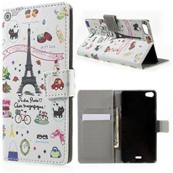 Coque2mobile Pure 4 G zèbré ® Funda con tapa para Wiko Highway