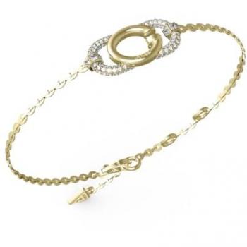 Pulsera de Acero Dorado y Cristales Guess JUBB04 510JW para Mujer