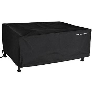 Funda Protectora para Plancha a Posar 2 Quemadores - Dimensiones: 69 x 59 x 21 cm - Impermeable y Desprendiente - Color Negro