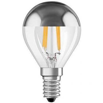 Osram Led Star Classic Mirror P 34 Bombilla Lámpara 220-240v 2700k, 380 lúmenes, corresponde a 34w, 15.000 Horas, Blanco cálido, Forma Esférica E14