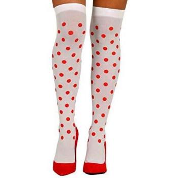 Guirca rudy calcetines rodilla a lunares color blancasrojas 17333