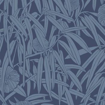 Papel Pintado Vinílico Botánico Floral Azul Pietro Amalfi Saint Honore