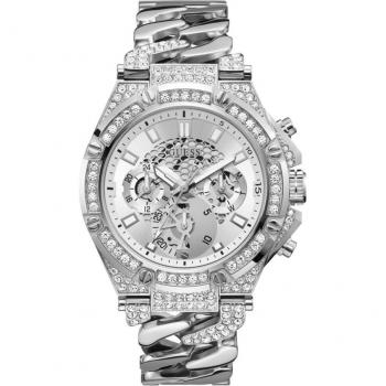 Guess Reloj de Hombre Baron GW0517G1 de Acero y Correa Plateada