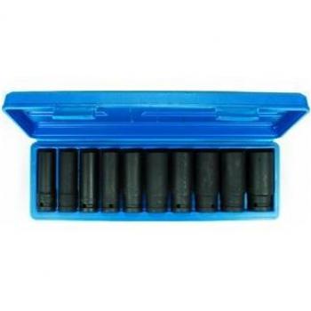 Juego de Llaves Vaso de Impacto 1/2 Largas - 10 Piezas (13-24mm)