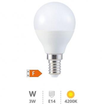Gsc Evolution Lámpara LED Esférica 3W E14 4200K - Iluminación Eficiente y Ahorro de Energía