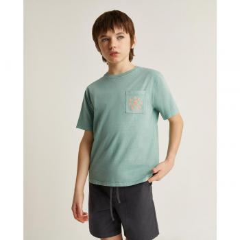 Camiseta de niño de manga corta con bolsillo en el pecho
