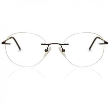 Oval Rimless Metal Grises Gafas Recetadas para Hombre - Gafas Anti-Azules - SmartBuy Collection