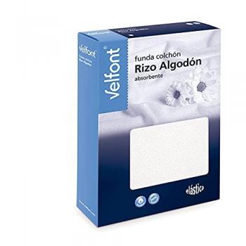 Funda de Colchón Rizo Elástico Absorbente de Algodón Blanco hasta 25 cm - 135 cm