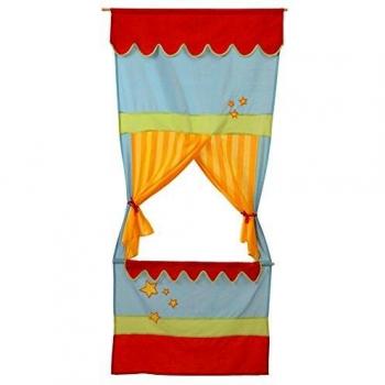 Teatro de Títeres Colgable - Tela Lavable Multicolor - 173 cm - Para Niños a Partir de 3 Años