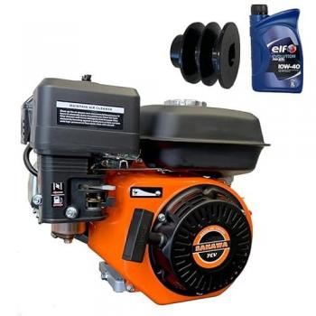 Motor Gasolina 4 Tiempos 208CC 7CV con Aceite y Polea de 19 mm SAKAWA