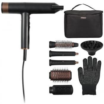 Secador de Pelo Princess Airstyler Pro 7 en 1, 2000 W, Motor BLDC, 3 Niveles de Calor y Velocidad, Cable de 1.8m, Bolsa de Viaje,