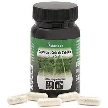 PLAMECA - Capsudiet Cola de Caballo, Remineralizante, Diurética y Recalcificante, Para Uñas y Cabello, con Flavonoides, para Problemas Óseos, Estrías y Flacidez Mamaria - 40 Cápsulas Vegetales