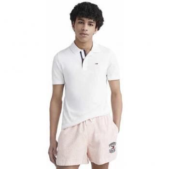Polo TJM Slim Placket Blanco Tommy Jeans