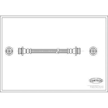 Latiguillo de freno CORTECO 19030320 - Manguera flexible de freno, fabricada en material resistente a la presión y a la corrosión, con conectores de alta calidad para un ajuste seguro, longitud específica para