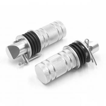 sourcingmap® 2pcs tono Plata antideslizante traseras Estribera Pedales reposapiés de Accesorio de Motocicleta