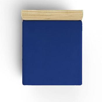 Sábana Bajera Ajustable 140x190 Blanca 100% Algodón Antibacteriano y Azul Oscura