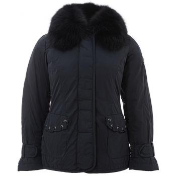 Peuterey Elegant Blue Polyester Jacket for Women - IT40|S, Blue Padded Jacket with Fur Collar, Winter Jackets, female, Size: XS