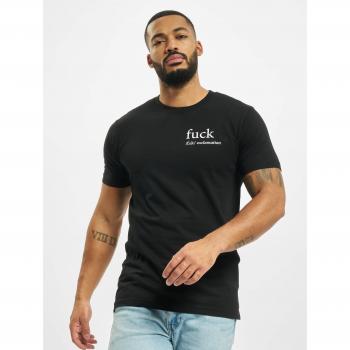 Mister Tee Black Regular Fit FCK You T-Shirt for Men - Size XXL