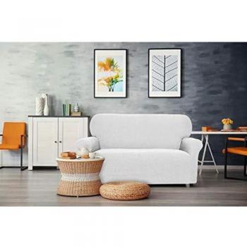 Italian Bed Linen Più Bello Funda Cubre Sofá, Poliéster, Blanco, 4 PLAZAS