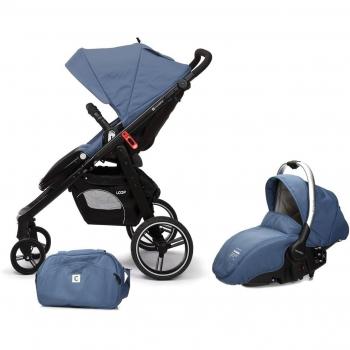 Casualplay Match 2 Loop - Silla de paseo con chasis negro + Sono, color lapis lazuli