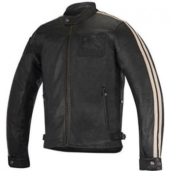 Cazadora Alpinestars Charlie piel negro y gris oscuro XXXL