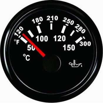 Aceite Medidor de temperatura 50-150℃ 52mm 9-32V con retroiluminación