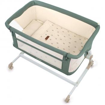 Cuna colecho Jané Baby Side Botanic Jane - Minicuna de diseño moderno, fácil de usar, con sistema de anclaje seguro, altura ajustable en varias posiciones, colchón cómodo y transpirable, estructura robusta y materiales