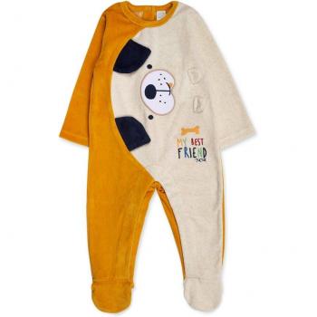 Pelele de bebé niño tundosado con apliques 3D Tuc Tuc