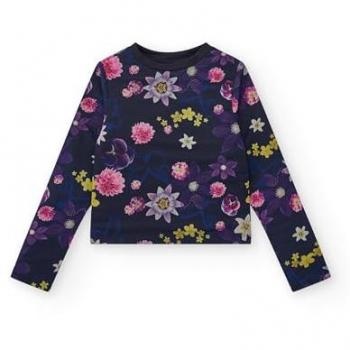 Camiseta de Manga Larga Floral para Niña - Colección Jardín Galáctico (Talla 6 años)