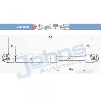 Johns Muelle neumático para para maletero/compartimento de, 55 71 95 – 91