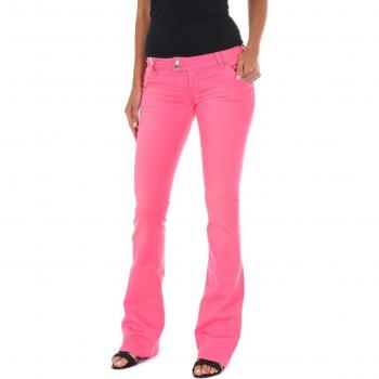 Pantalón Tejano Largo con Bajos Acampanados 10DBF0432-G290 Mujer